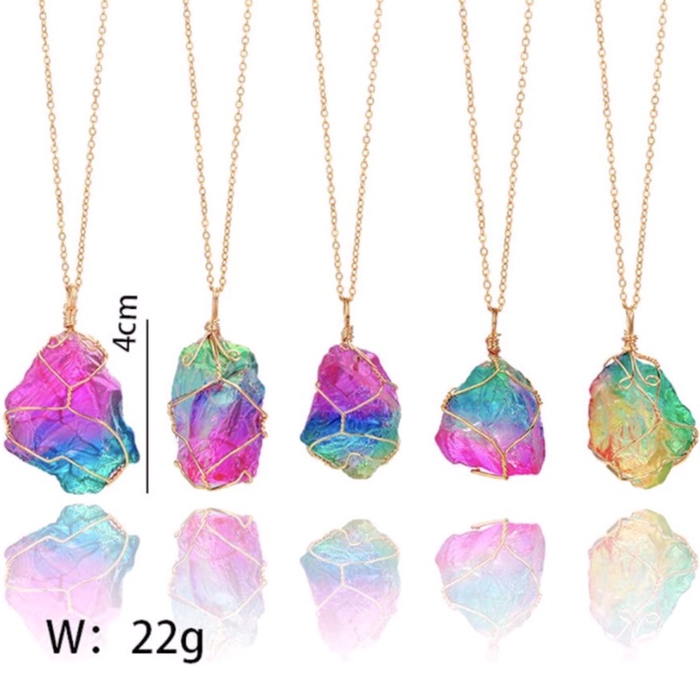 Rainbow Quartz Crystal necklace - Picture 7 of 7